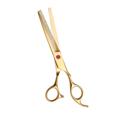 7inch Japan Steel High Quality Golden Dog Hair Grooming Scissors