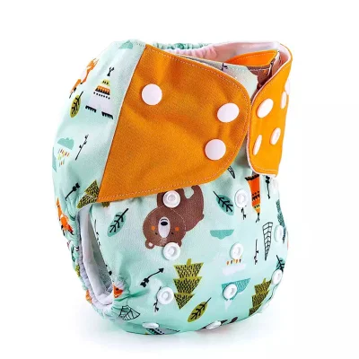 Baby Softy Breathable Waterproof Pocket Cloth Diaper Soft TPU Baby Diaper Wetness Indicator Baby Diaper
