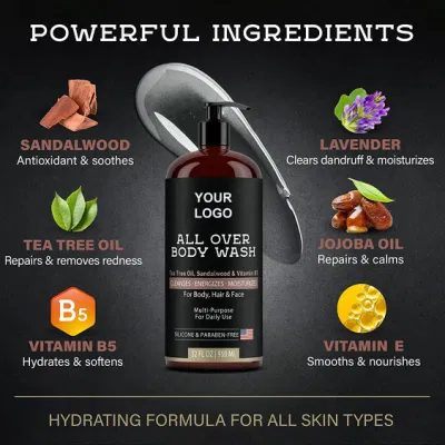 Beauty Cosmetics Skin Care Tea Tree Oil Moisturizes Man&prime;s Body Wash