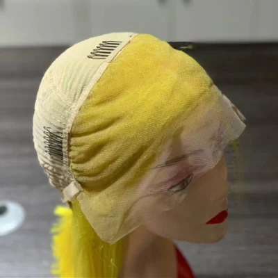 Christmas Human Hair Blue Yellow Orange Bob Wig for Women Brazilian Natural Hair Lace Frontal Wigs