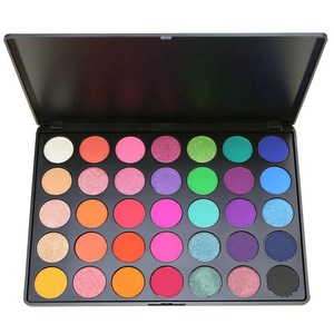 FDA approved New Design Custom Cosmetics 35 Color Glitter Eyeshadow Palette Wholesale