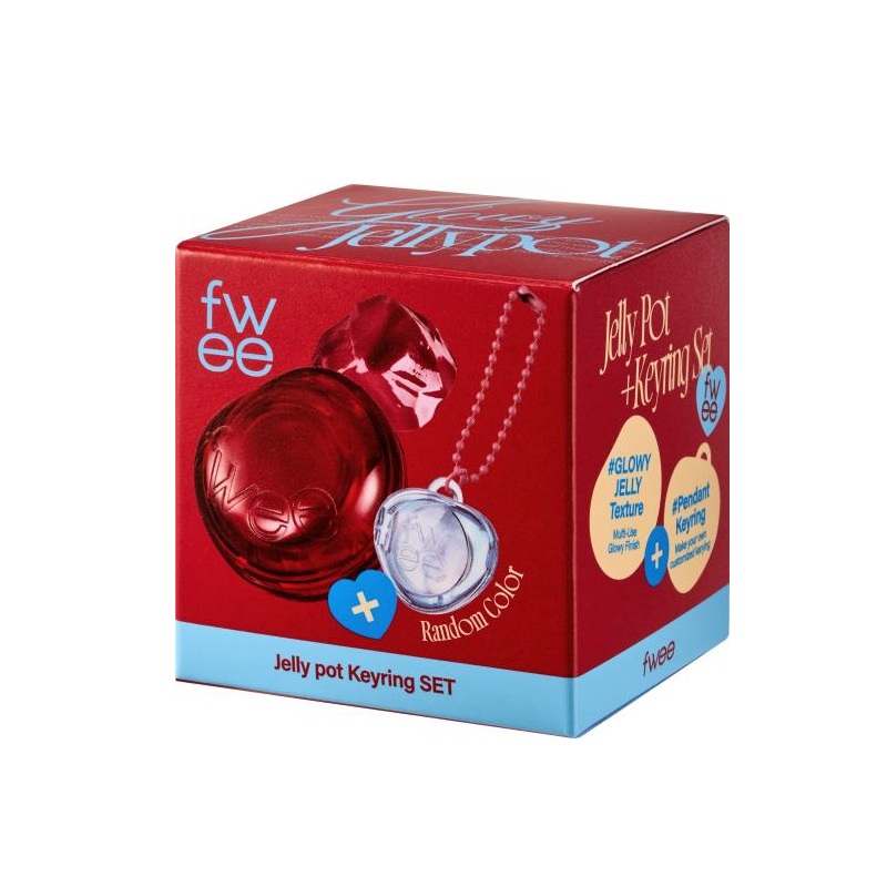 (Gl)(Fwee) Lip&amp;Cheek Glowy Jelly Pot [JR01 Squeezed] 4g+Pendant Keyring