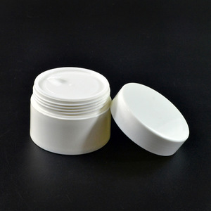 hot sale luxury round 30g 50g 100g 120g white pp plastic cosmetic jar for skin care cream