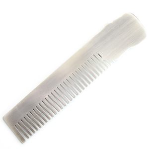 IN STOCK Hot Sale Luxury Zinc Alloy Metal Beard Comb