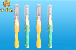Interdental brush  tooth gap brush with rubber handle