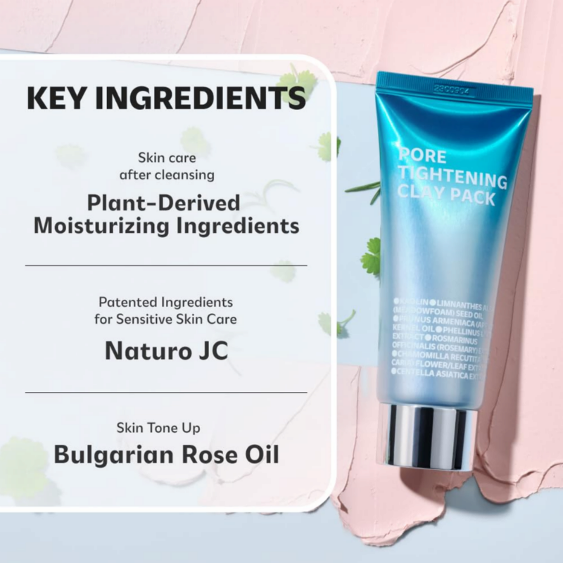 ISOI Pore Tightening Clay Mask Pack Exfoliating Sebum Control Moisture Balancing Natural Kaolin Clay