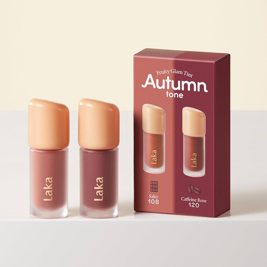 (LAKA) Fruity Glam Tint Mini Duo [#Nutty Edition] 1.9g x 2