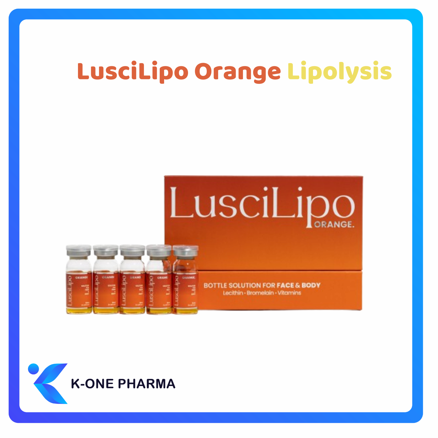 LusciLIPO Orange Reduce Excess Fat, V-line Face, V-line Sol, Remove Double Chin, Shape And Contour