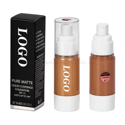 Makeup 30ml Natural Moisturizing Matte Oil Control Lightweight Hydrating Full Coverage Liquid Foundation