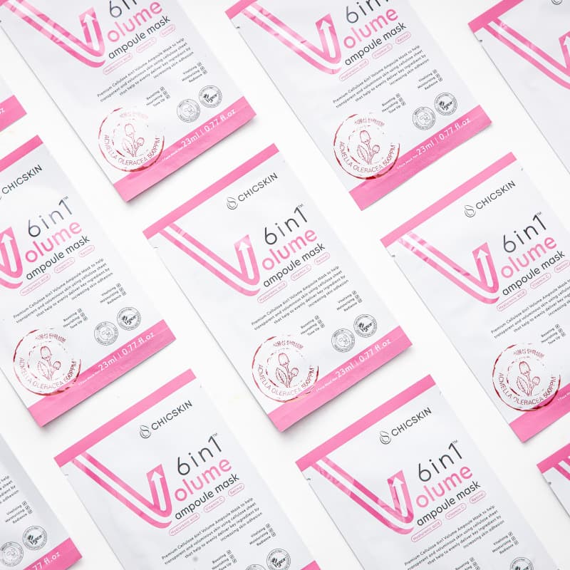 Mask sheet_CHICSKIN 6in1 Volume Ampoule mask 23ml_Vegan_Cellulose sheet