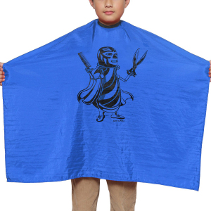 multicolor polyester logo customized hair  salon kids haircut barber hairdressing  cape