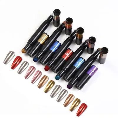 Nail Polish Air Cushion Magic Pen Without Floating Powder Solid Light Magic Mirror Powder Air Cushion Nail Pigment Pen