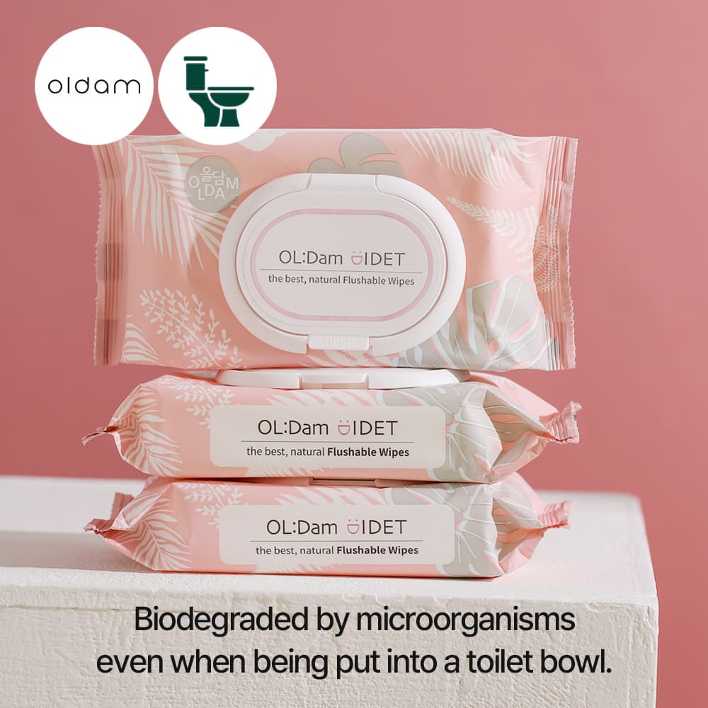 Oldam Flushable Bidet Original Wet Wipes