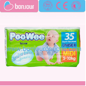 POOWEE baby diapers Grade B super disposable diaper/nappies