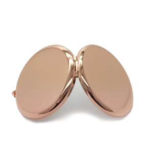 Portable Metal cosmetic mirror Make up Tools round pocket size personalized pocket mirror with velvet bag