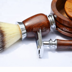 Professional Rosewood Shaving brush Safety razor and Shaving bowl Set
