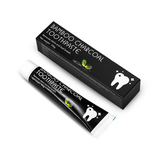 Removes Stains Bad Breath 105ml Fresh Mint Bamboo Charcoal Teeth Whitening Black Toothpaste