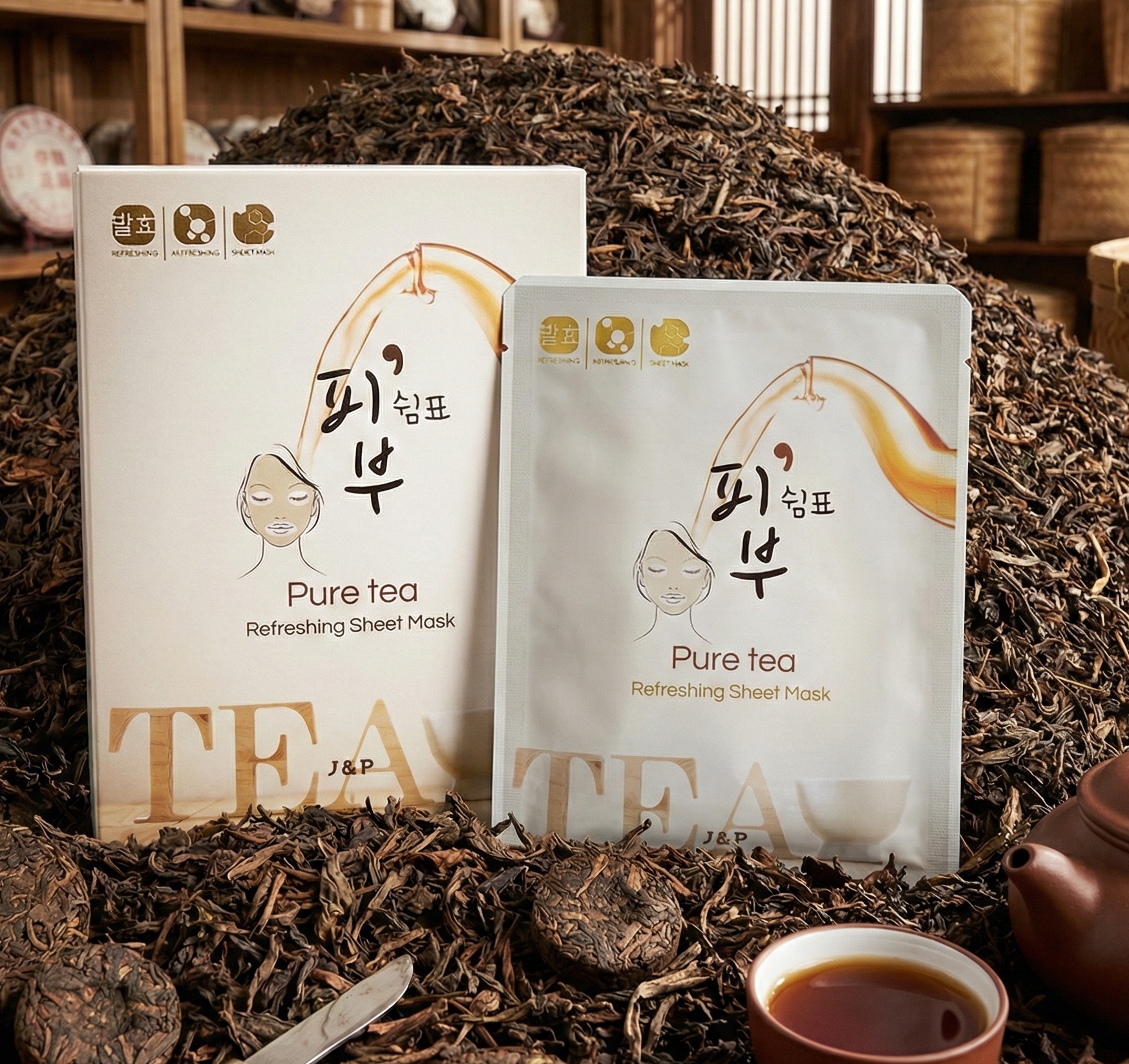 Rest for Skin Refreshing Mask PURE TEA(Pu-erh Tea)