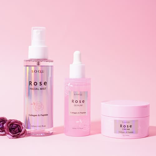 SOQU Rose Line (Mist, Cream, Serum, Cleanser)