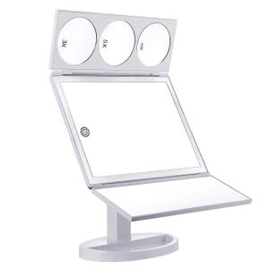 Trifold 10x magnifying mirror Makeup Vanity light makeup  Mirror with 36 pcs LED Lights singapore