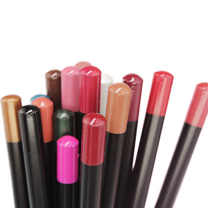 Wholesale High Quality Beauty No Label Product 16 Colors Wooden Lasting Matte Waterproof Cosmetics Eye Lip Liner Pencil