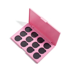 Wholesale Pink Palette 12 Pans 26MM Plastic Magnetic Private Label Empty Eyeshadow-palette