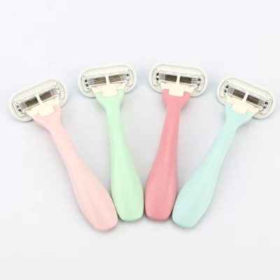 Women System Razor New Gift Packing Replace Cartridge Shaving Razor Plastic Handle Lady Razor on Hot Sale