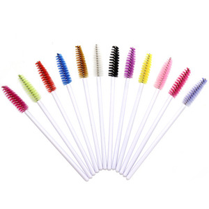 Yaeshii Wholesale Disposable Eye Extension Tools Plastic Handle Colorful Mascara Wands Eyelash Brush