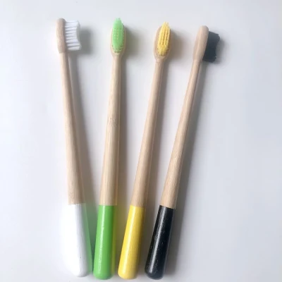 Zero-Plastic New Round Handle Bamboo Toothbrush