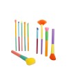 10pcs Makeup Brushes Soft Bristle Tool Brush Set Colored