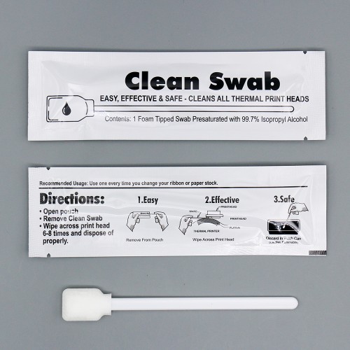 Pre-saturated 99% IPA Foam Head Clean Swab for Thermal Print Head Cleaning