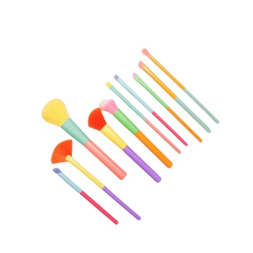 10pcs Makeup Brushes Soft Bristle Tool Brush Set Colored