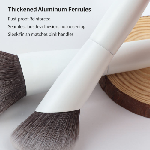 White New 12PCS Vegan Synthetic Bristles Wood Handle Powder Professional High Quality Wholesale Customize LOGO Makeup Brush Set