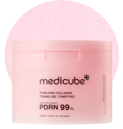 Pdrn Pink Collagen Toning Gel Toner Pad 120ml 70 Pcs