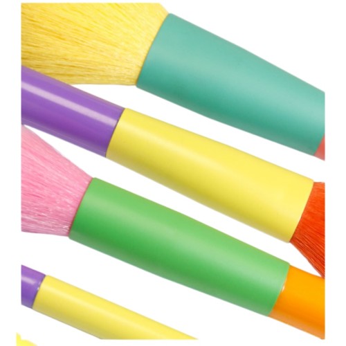 10pcs Makeup Brushes Soft Bristle Tool Brush Set Colored