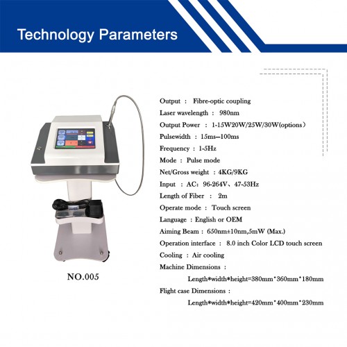 Laser Diode 980nm Laser Vascular Removal for Aesthetic Center Use