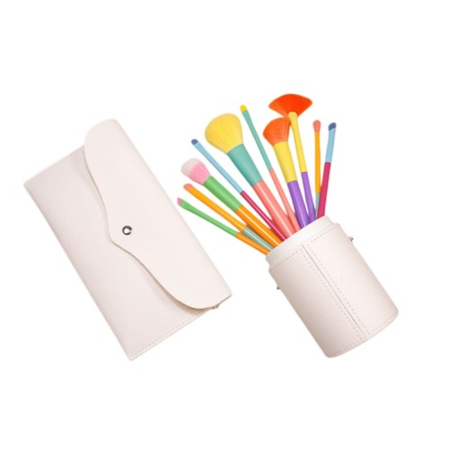 10pcs Makeup Brushes Soft Bristle Tool Brush Set Colored