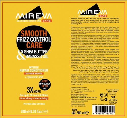 Mireva Care Smooth Frizz Control Intense Conditioner Spray 6.76 floz
