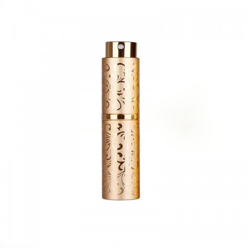 5ML Custom Gold Color Metal Zinc Alloy Spray Perfume Dispensing Bottle With Bottom Filling Self-pump