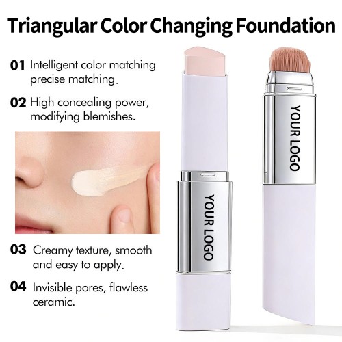 Private Label Color Changing Foundation Stick OEM ODM, Waterproof Smooth Texture, Custom Shades & Tube Design, FDA & CPNP Compliant