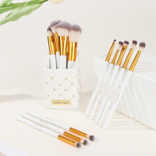 12-barrel makeup brush set for loose powder, blush, eyeshadow, contouring and foundation, a beauty tool