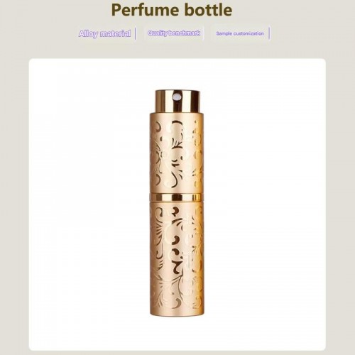 5ML Custom Gold Color Metal Zinc Alloy Spray Perfume Dispensing Bottle With Bottom Filling Self-pump
