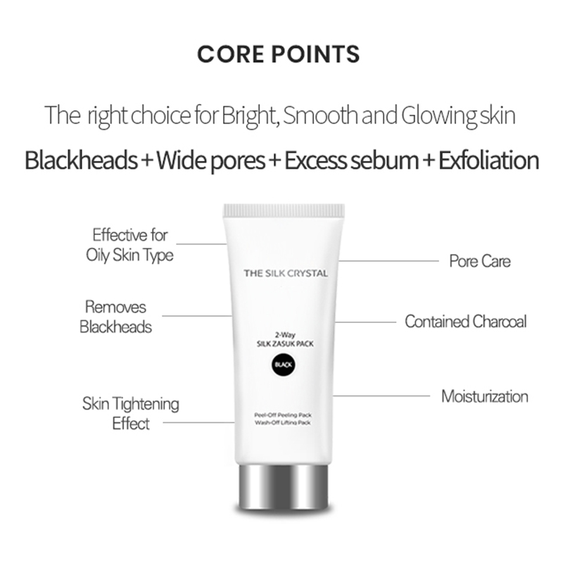 2-Way Silk Zasuk Pack [Black] - Korean Facial Pack
