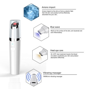 2021 Multi-function Eye Massager Eye Wrinkle Remover Vibrator with Heat and Vibration,Anti Aging Wrinkle Massager Beauty Pen