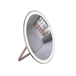 2021 New Trend Wholesale Portable USB Charge Metal Alloy Touch Control Led Makeup Mirror