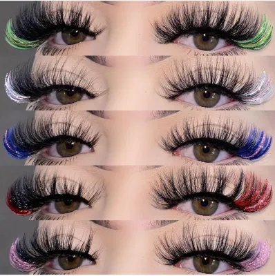 20mm Best Selling Color Eyelashes Bulk Order Vendor Accept Free Sample