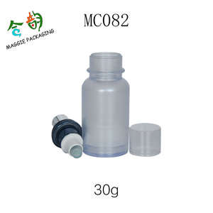 30g HOT SALE beautiful Cosmetic Packaging empty clear plastic airless Spray Pump Bottles