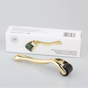 540 needles micro derma roller for sale with gold color handle