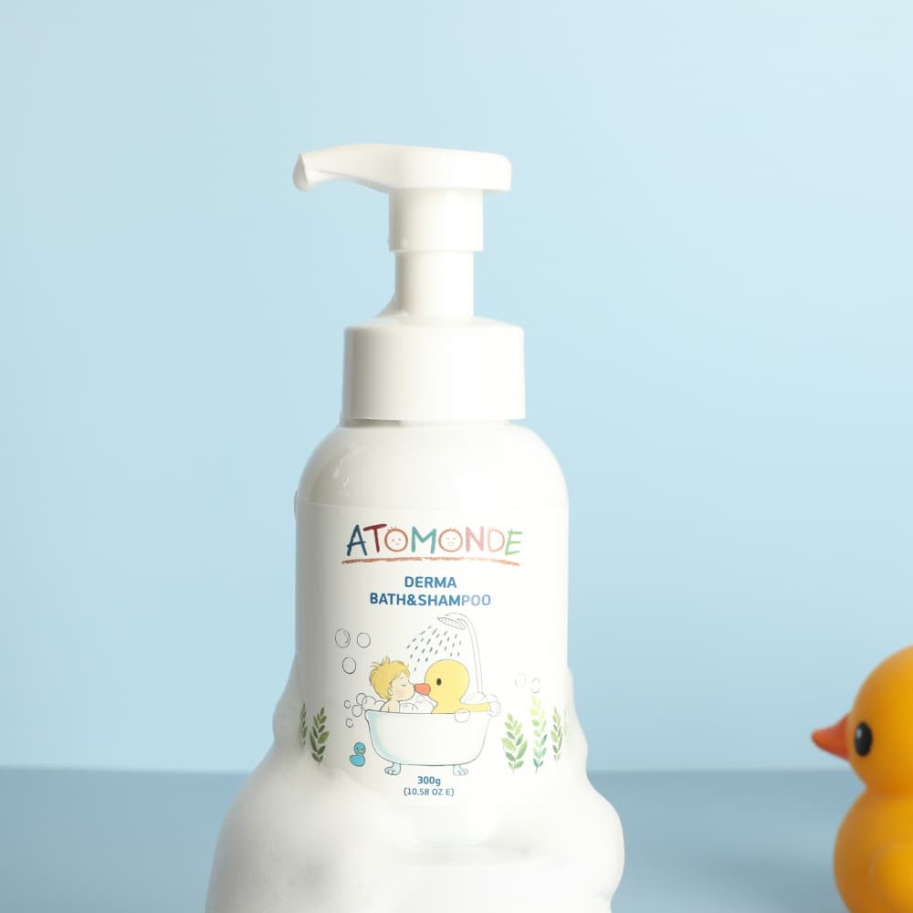 Atomonde Derma Foaming Bath N Shampoo 300ml Baby Top-to-Toe All-in-One Wash