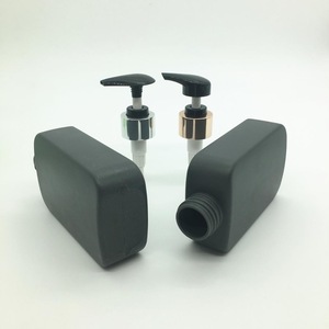 Black 200ml Plastic HDPE liquid lotion shampoo face gel bottle with pump dispenser packaging cosmetics